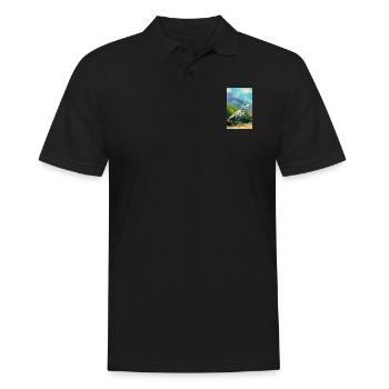 Dinosaures | T-Rex | Tyrannosaure - Polo Homme - noir - Devant - Kai (181cm)