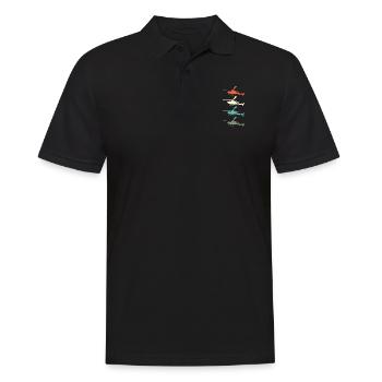 Hélicoptère Hélicoptère Rétro Cadeau - Polo Homme - noir - Devant - Kai (181cm)