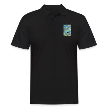 Shark | Great White Shark | Sea creature | Fish - Men's Polo Shirt - black - Front - Kai (181cm)