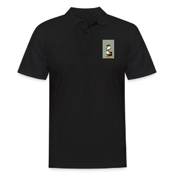 Aigle | Oiseaux | Liberté | Animaux - Polo Homme - noir - Devant - Kai (181cm)
