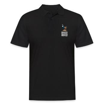 Auerhahn - Männer Poloshirt - Schwarz - Vorne - Kai (181cm)
