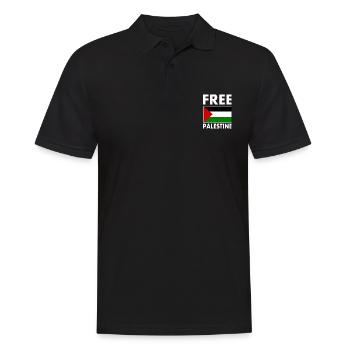 Free palestine - Polo Homme - noir - Devant - Kai (181cm)