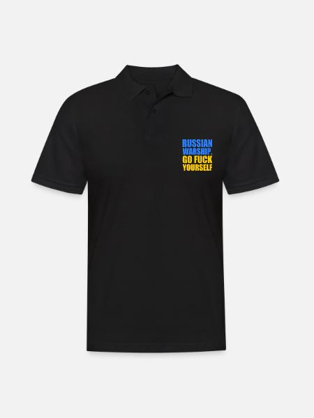 russian warship go f yourself - Polo Homme - noir