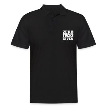 Zero fucks given - Men's Polo Shirt - black - Front - Kai (181cm)