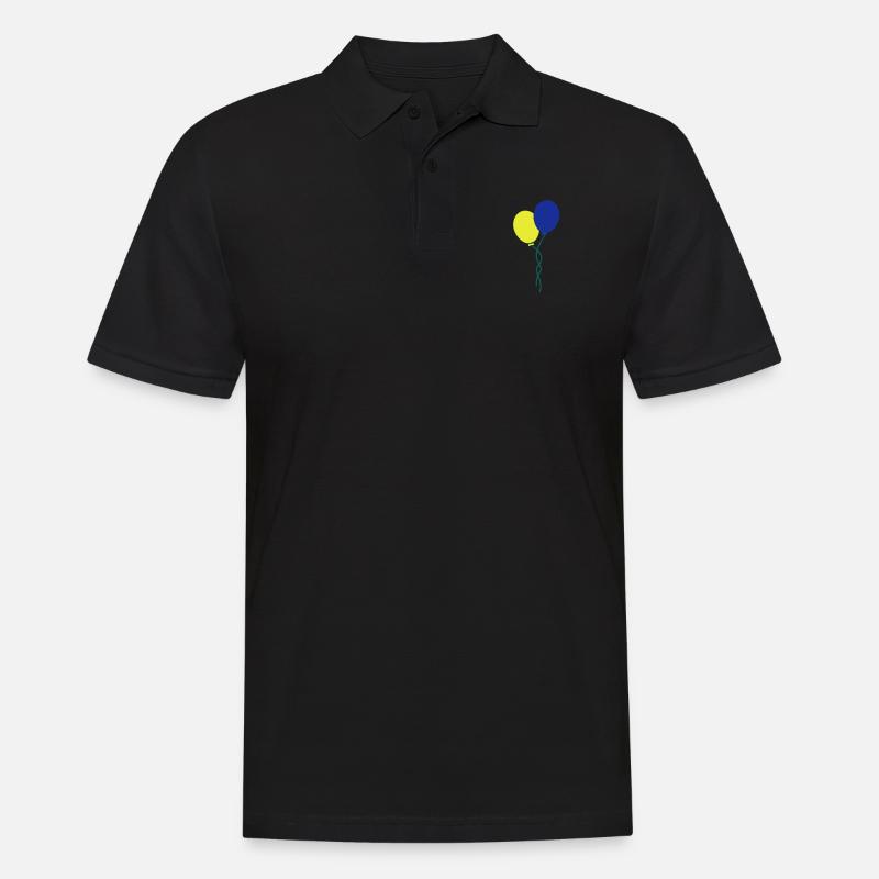 luftballons - Männer Poloshirt - Schwarz
