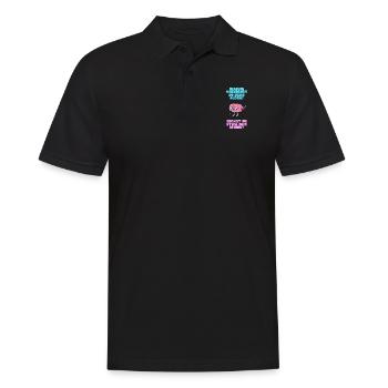 Augen verdrehen Gehirn - Männer Poloshirt - Schwarz - Vorne - Kai (181cm)
