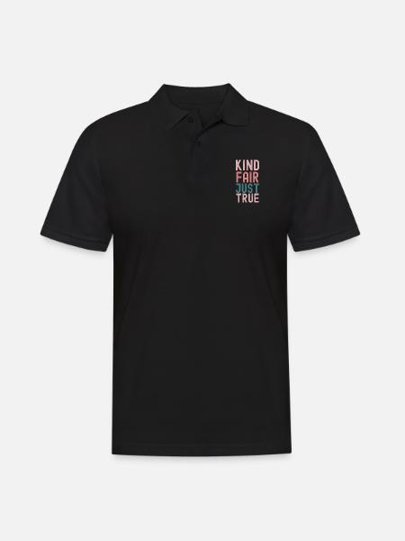 Affirmations Positives en Couleurs pastels - Polo Homme - noir