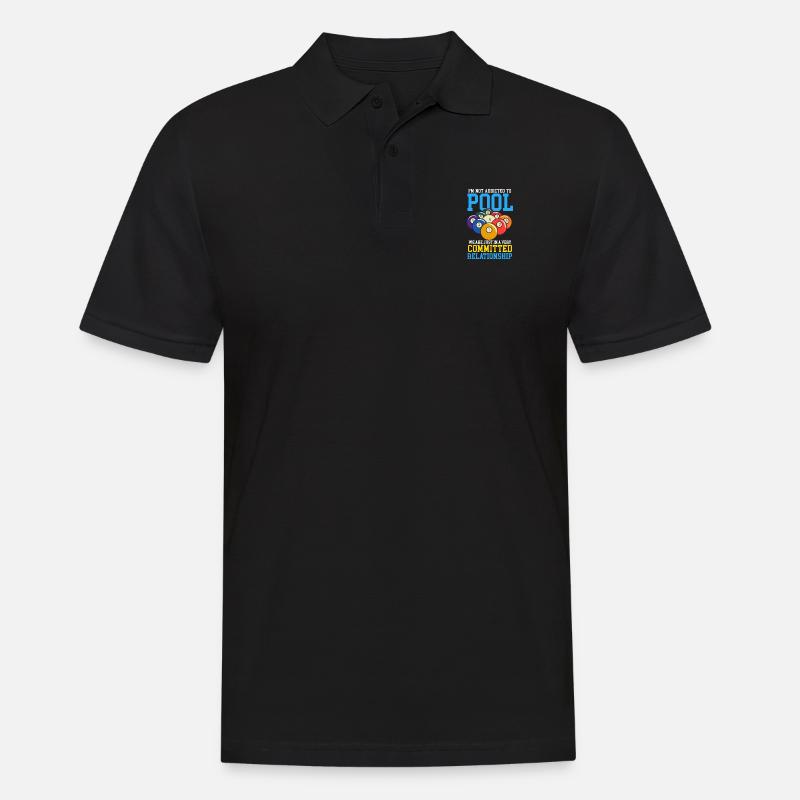 Pool Player Cue Sport Billard - Männer Poloshirt - Schwarz