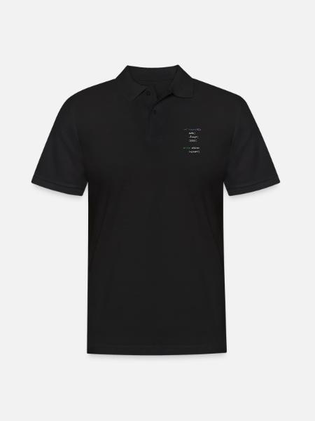 Mangez le code de sommeil répétez - Polo Homme - noir
