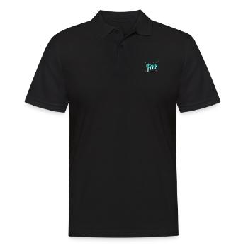 Fynn Namen personalisiert - Männer Poloshirt - Schwarz - Vorne - Kai (181cm)