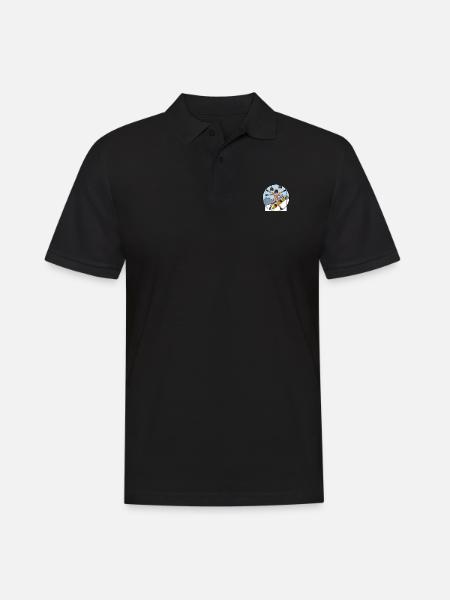 Snowboarding slope mountains funny snowboard - Men's Polo Shirt - black