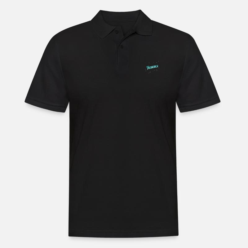 Frederick name personalized - Men's Polo Shirt - black