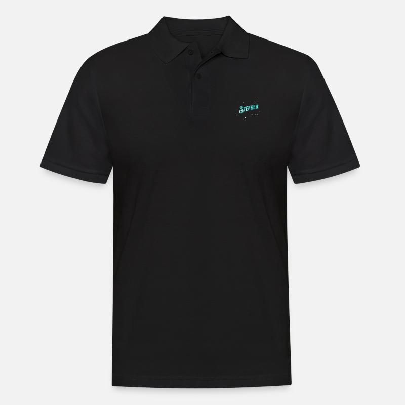 Stephen's name personalized - Men's Polo Shirt - black