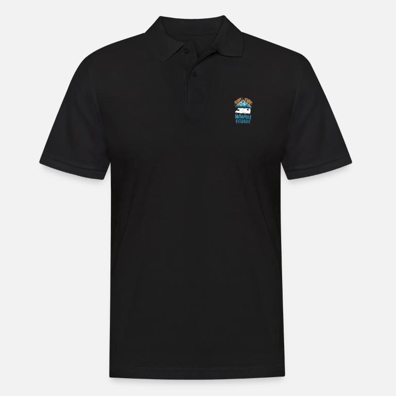 Campingplatz Wohnmobil Lustiges Camping - Männer Poloshirt - Schwarz