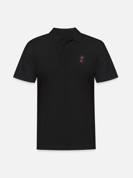 Doberman Pinscher with small paws - Men's Polo Shirt - black