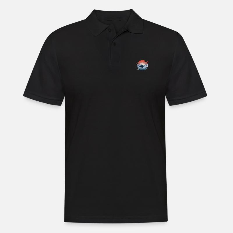 Umgeben vom Sturm - Männer Poloshirt - Schwarz