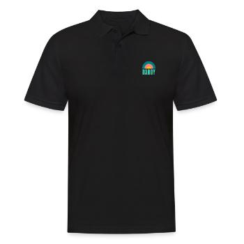 DADDY. DAD. PAPA. FÊTE DES PÈRES. BONNE FÊTE PAPA. - Polo Homme - noir - Devant - Kai (181cm)