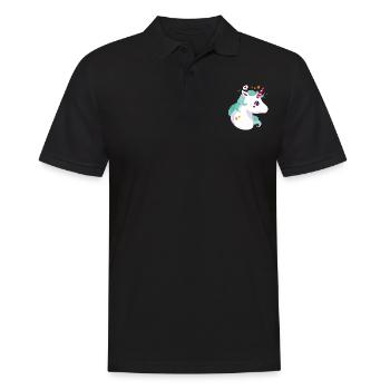 Einhorn - Einhorn - Einhorn - Männer Poloshirt - Schwarz - Vorne - Kai (181cm)