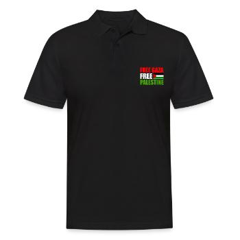 Free gaza free palestine - Polo Homme - noir - Devant - Kai (181cm)