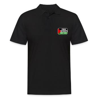 Free palestine free gaza - Polo Homme - noir - Devant - Kai (181cm)