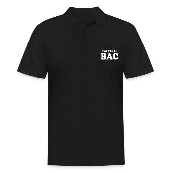j'ai pas le bac - Polo Homme - noir - Devant - Kai (181cm)