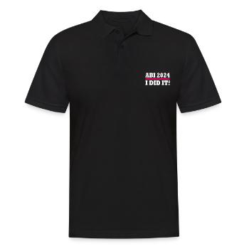 Abi 2024 - Männer Poloshirt - Schwarz - Vorne - Kai (181cm)