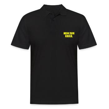 Nein zum krieg - Männer Poloshirt - Schwarz - Vorne - Kai (181cm)