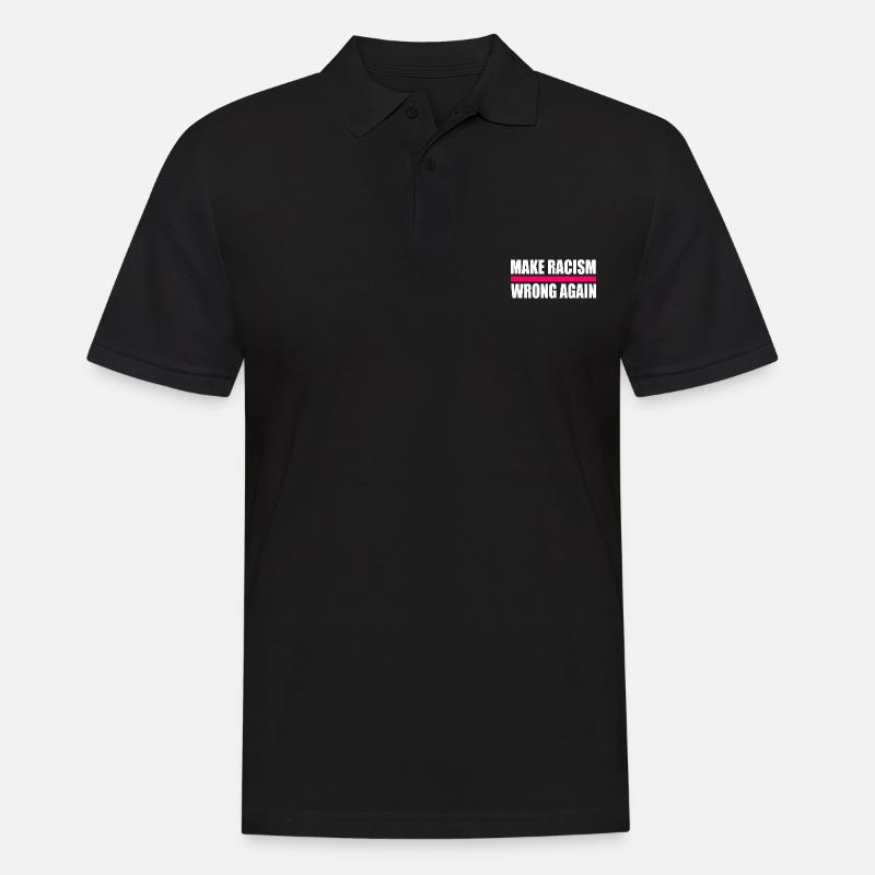 make racism wrong again - Männer Poloshirt - Schwarz