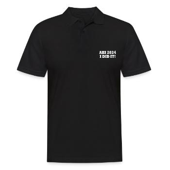 Abi 2024 - Männer Poloshirt - Schwarz - Vorne - Kai (181cm)