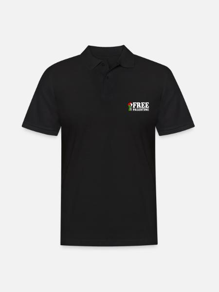Free palestine - Men's Polo Shirt - black