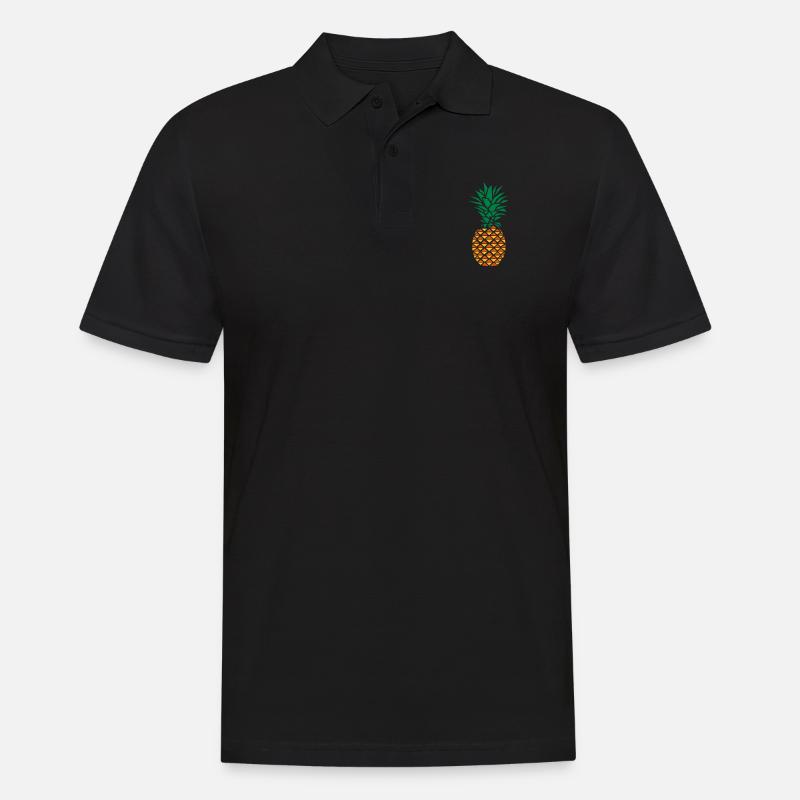 Pineapple (Geometric Style) - Männer Poloshirt - Schwarz