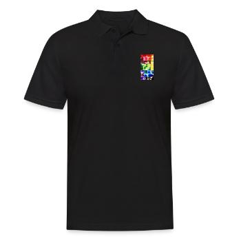 water colour - Men's Polo Shirt - black - Front - Kai (181cm)