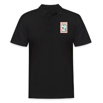 Bébé licorne - Polo Homme - noir - Devant - Kai (181cm)
