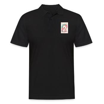 Bébé licorne - Polo Homme - noir - Devant - Kai (181cm)