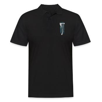 Warrior's Path: Axe and Celtic Runes - Men's Polo Shirt - black - Front - Kai (181cm)