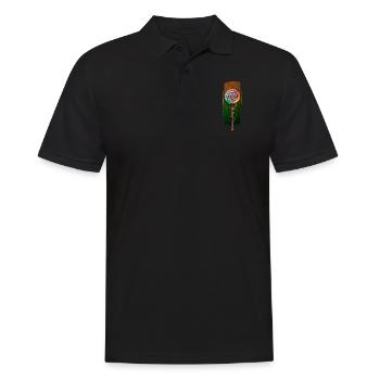 Skurriler Wirbel: Mehrfarbiges Eis am Stiel - Männer Poloshirt - Schwarz - Vorne - Kai (181cm)
