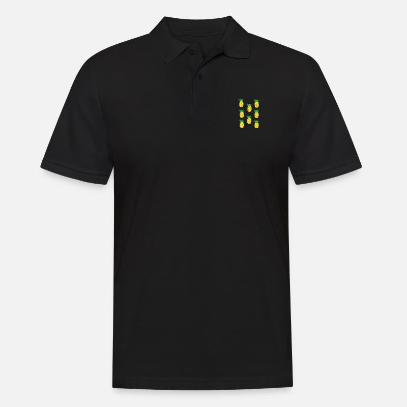 Pineapple pattern - Men's Polo Shirt - black