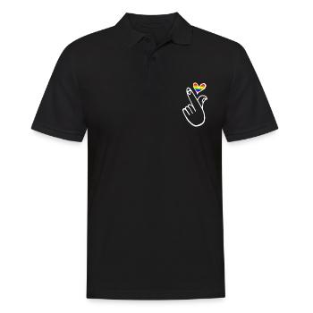 Lgbt lgbtq - Männer Poloshirt - Schwarz - Vorne - Kai (181cm)