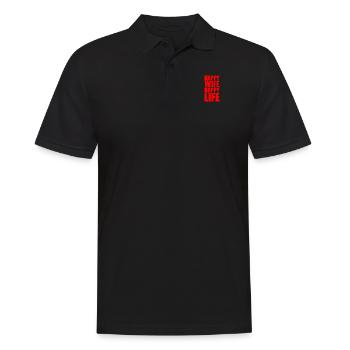 HAPPY WIFE HAPPY LIFE GIFT WOMAN MAN PARTNER - Men's Polo Shirt - black - Front - Kai (181cm)