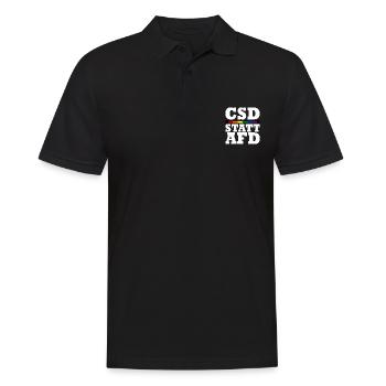 Csd statt afd - Männer Poloshirt - Schwarz - Vorne - Kai (181cm)