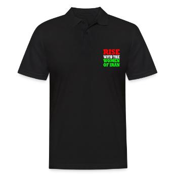 Rise with the women of iran - Polo Homme - noir - Devant - Kai (181cm)