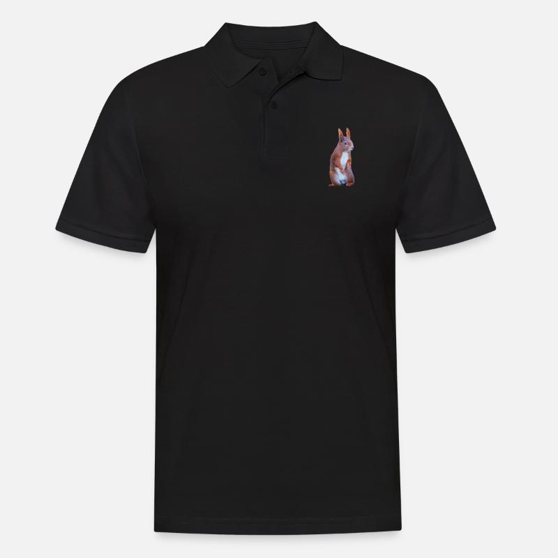Eichhönchen - Männer Poloshirt - Schwarz