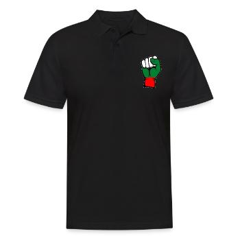 Poing du drapeau de la Bulgarie - Polo Homme - noir - Devant - Kai (181cm)