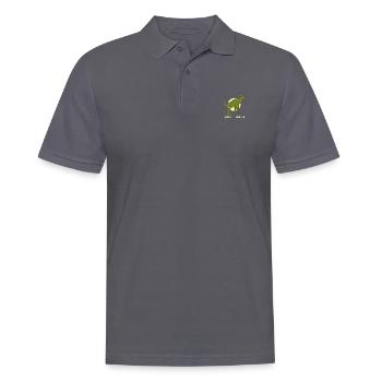 Dinosaurier Parasaurolophus Dino Geschenk - Männer Poloshirt - Anthrazit - Vorne - Nico (186cm)