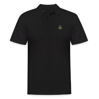 Nature is Calling Let's go Camping Camper Sayings - Men's Polo Shirt - black - Front - Kai (181cm)