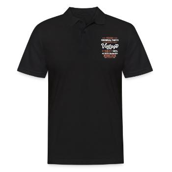 Vintage 1982 Cadeau D'anniversaire - Polo Homme - noir - Devant - Kai (181cm)
