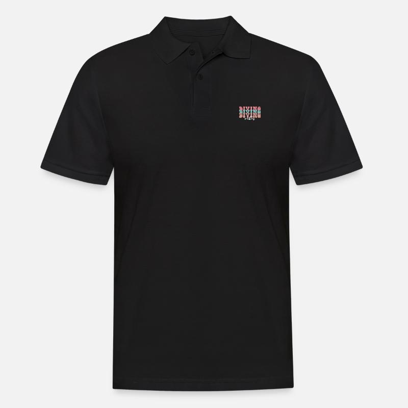 Diving Vibes - Männer Poloshirt - Schwarz