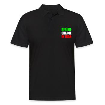Regime change in iran - Männer Poloshirt - Schwarz - Vorne - Kai (181cm)