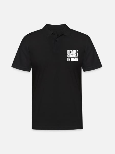Regime change in iran - Men's Polo Shirt - black