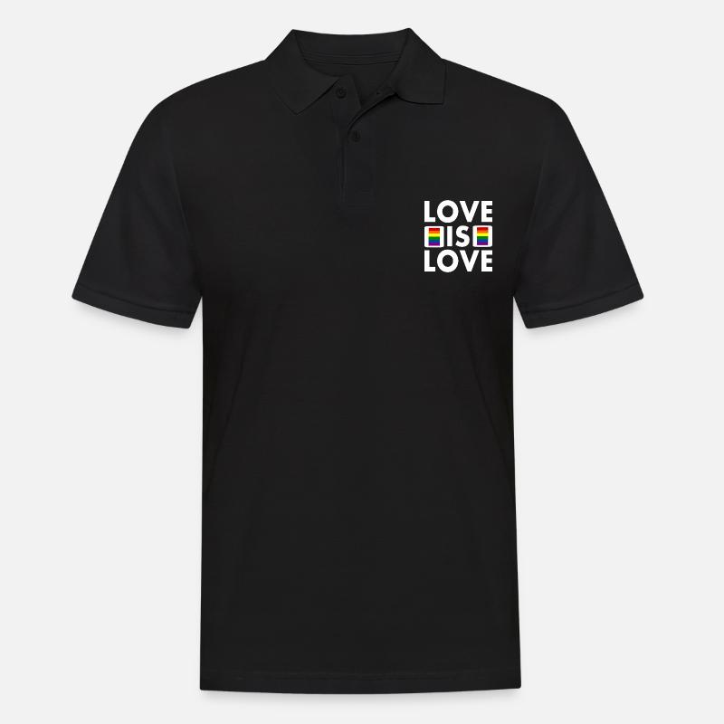 Love is love - Männer Poloshirt - Schwarz